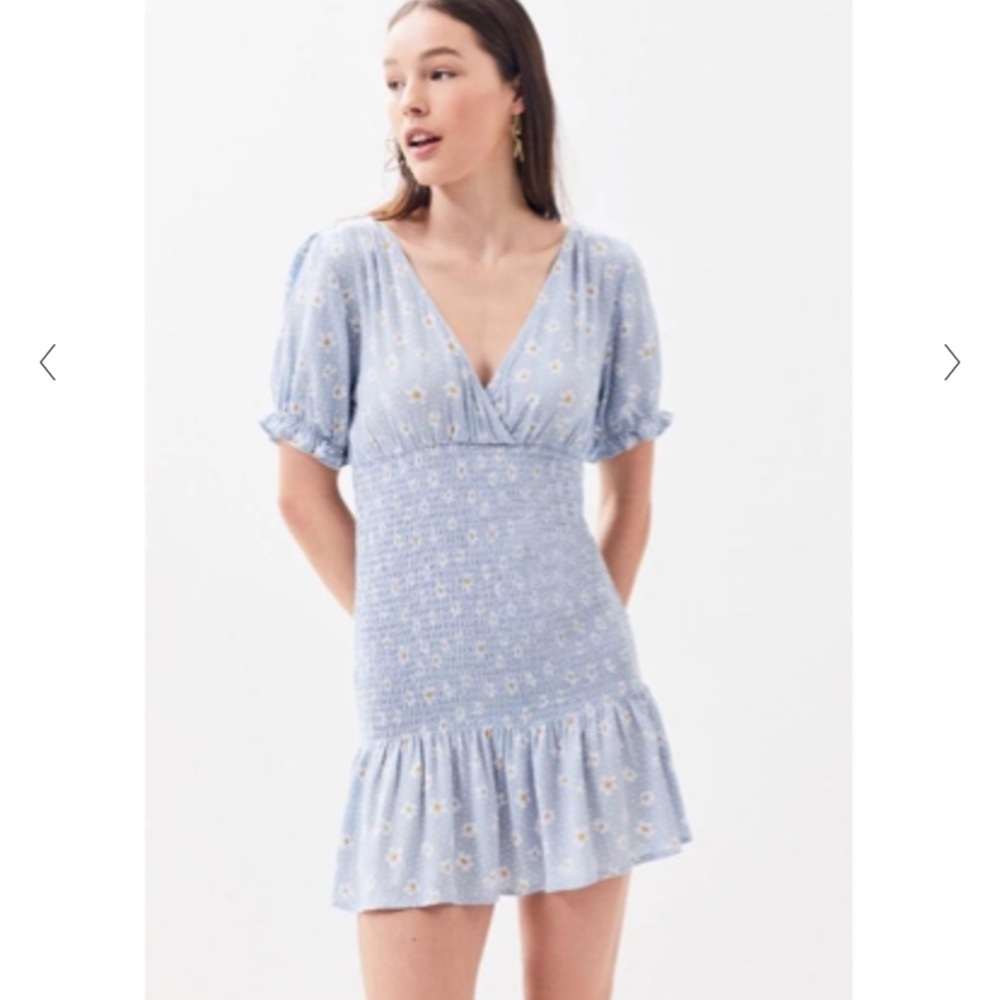 Pacsun L.A. Hearts Floral Blue Dress